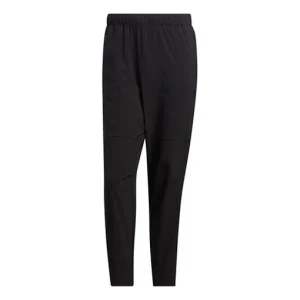 Men's adidas Solid Color Casual Woven Sports Pants/Trousers/Joggers Autumn Black HM2970