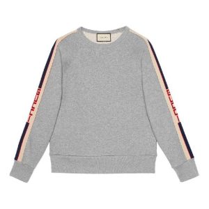 Gucci Side Sleeve Logo Turtleneck Sweatshirt 'Grey' 522846-X9I97-1295