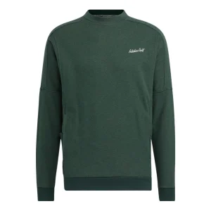 Men's adidas Gt Crew Sw Solid Color Alphabet Embroidered Round Neck Pullover Long Sleeves Green HG3262