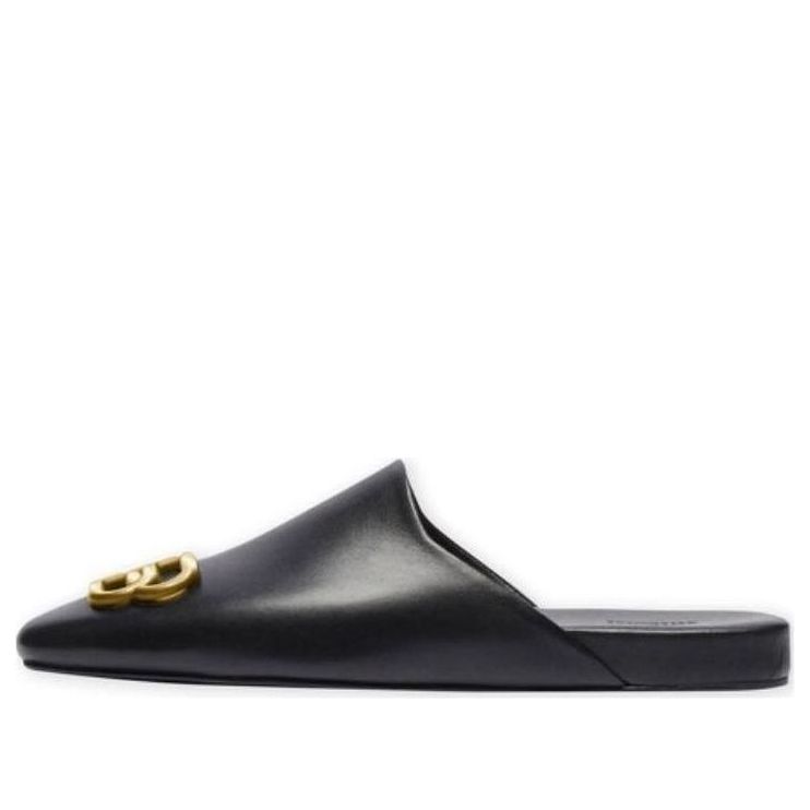 (WMNS) Balenciaga Sandals 'Black and Medal Logo' 590935WA72C1000