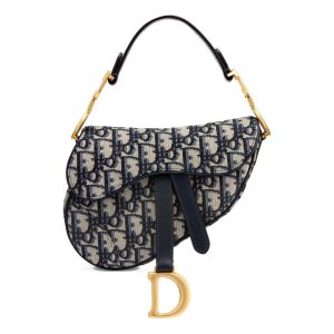 (WMNS) DIOR Mini Saddle Bag 'Blue Oblique Jacquard' M0447CTZQ-M928