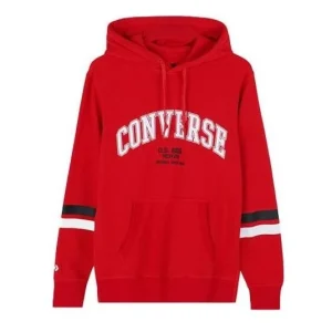 Converse Collegiate Text Pullover Hoodie Asia Sizing 'Red' 10017352-A04