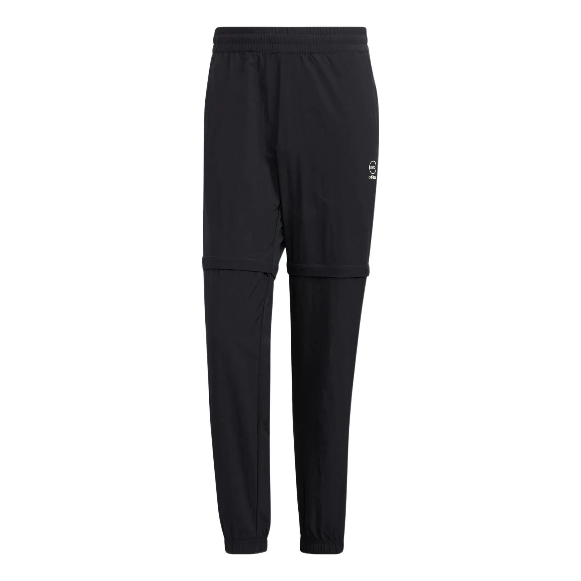 Men's adidas neo SW 2N1 TP Woven Bundle Feet Detachable Sports Pants/Trousers/Joggers Black HC9734