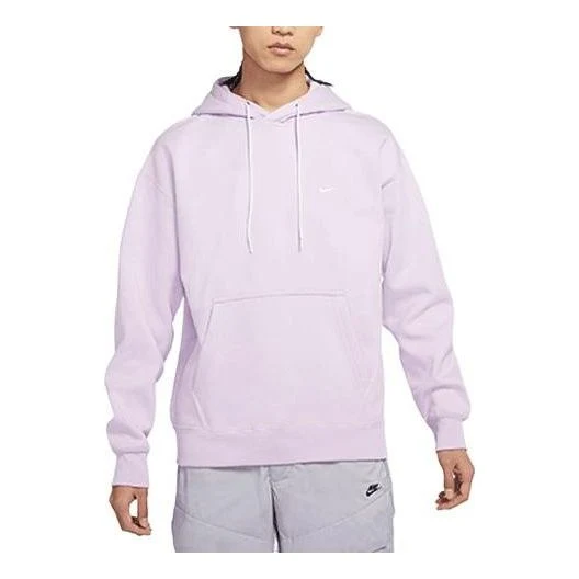 Men's Nike Logo Embroidered Solid Color Fleece Lined Casual Purple DA0316-530