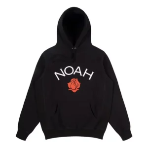 NOAH Rose Logo Hoodie 'Black' SS31FW19BLK