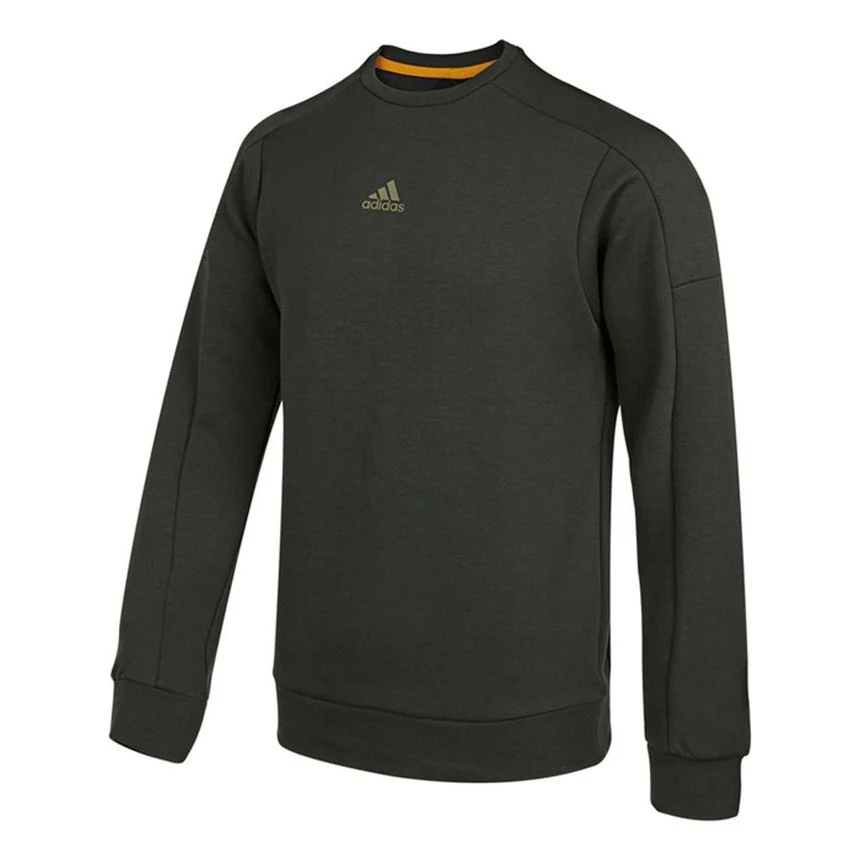 Men's adidas Crew Swert Logo Sports Pullover Dark Brown HD0350