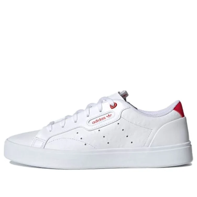 (WMNS) adidas Sleek 'Heart Embossed - White Scarlet' FZ1829