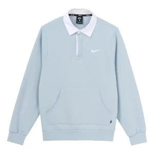 Men's Nike SB Fleece Skateboard Knit Breathable Embroidered Autumn Blue DM6483-440