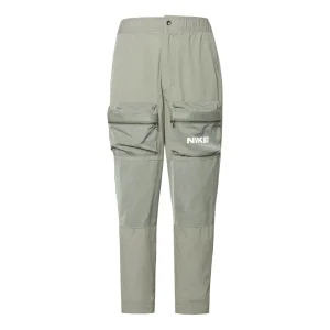 Men's Nike 3D Big Pocket Logo Printing Sports Pants/Trousers/Joggers Light Green DC6958-320