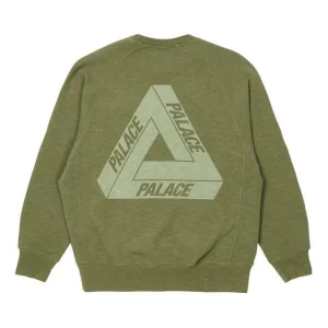 Palace Tri-Ferg Slub Crew 'Olive' P23CS143