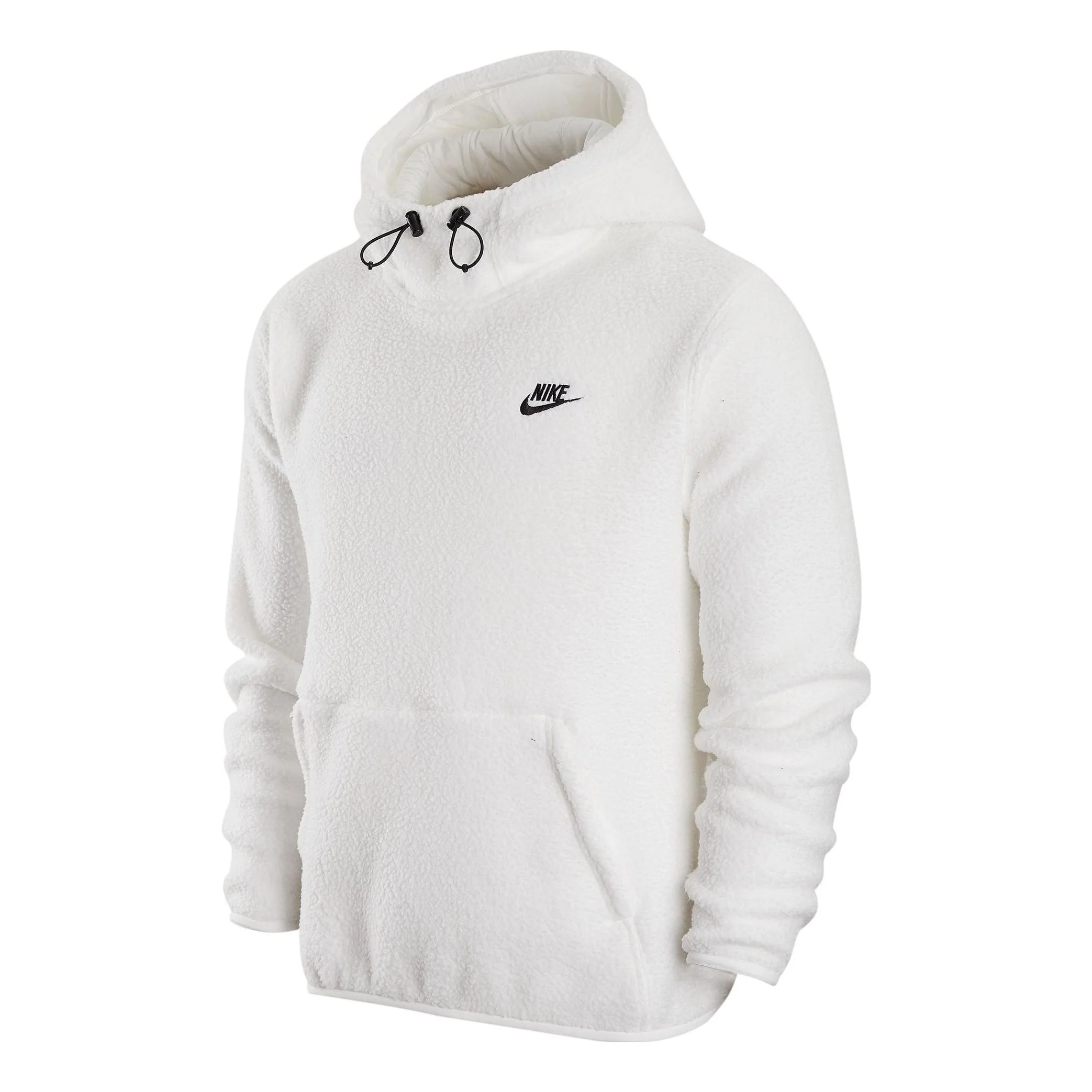 Nike Sport Logo Drawstring Hoodie 'White Black' DV8155-100