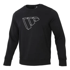 adidas Fi Swt Ft Bos Logo Printing Sports Round Neck Pullover Black GP0987