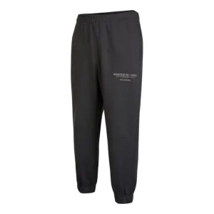Men's adidas Knit Pants Solid Color Alphabet Printing Bundle Feet Sports Pants/Trousers/Joggers Black Gray HZ7054