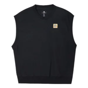 Converse Double Twill Knit Vest Asia Sizing 'Black' 10022919-A02
