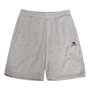 Converse Go-To Embroidered Star Chevron Standard-Fit Fleece Short Asia Sizing 'Grey' 10023875-A02