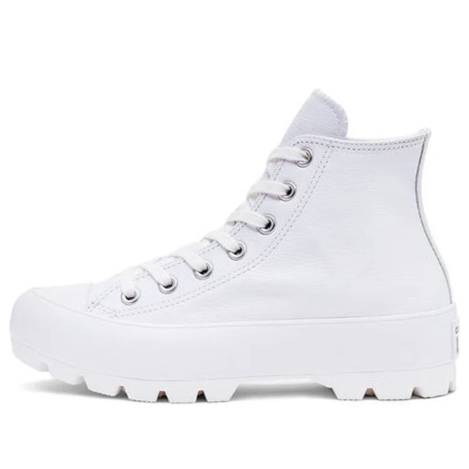 (WMNS) Converse Chuck Taylor All Star Lugged Leather High 'White' 567165C