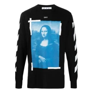 Off-White Mona Lisa Long-Sleeve T-Shirt 'Black' OMAB001R21JER0021001