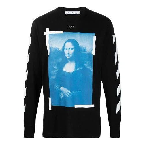 Off-White Mona Lisa Long-Sleeve T-Shirt 'Black' OMAB001R21JER0021001