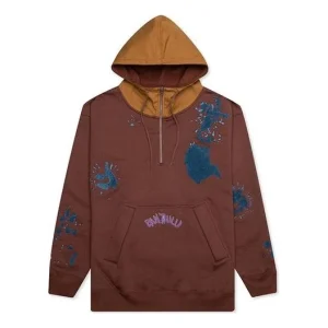 Men's Converse x Bandulu Crossover Splash Ink Embroidered Contrasting Colors Brown 10021726-A01
