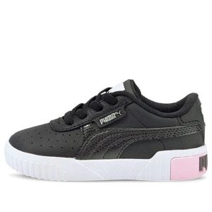 (TD) PUMA Cali Casual Board Shoes Black/White/Pink 368861-01