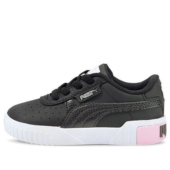 (TD) PUMA Cali Casual Board Shoes Black/White/Pink 368861-01