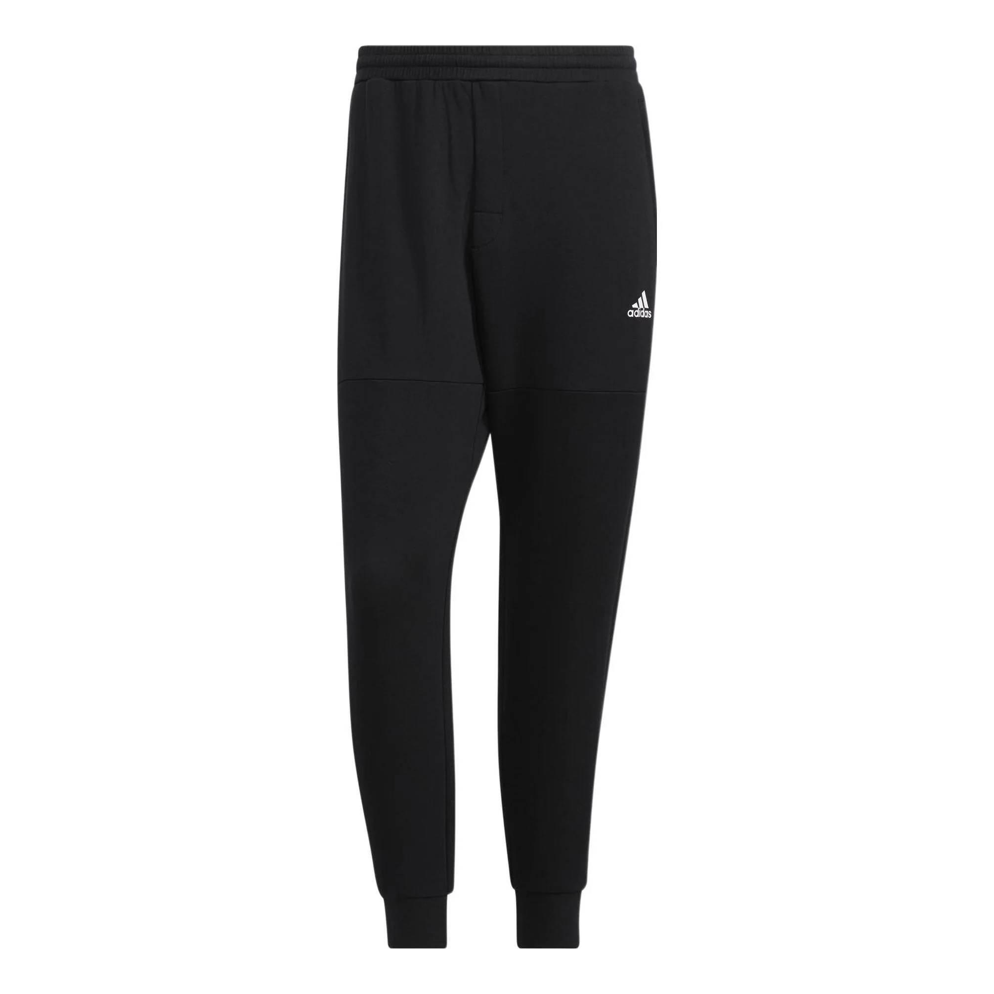 Men's adidas Solid Color Knit Bundle Feet Sports Pants/Trousers/Joggers Black HE7444
