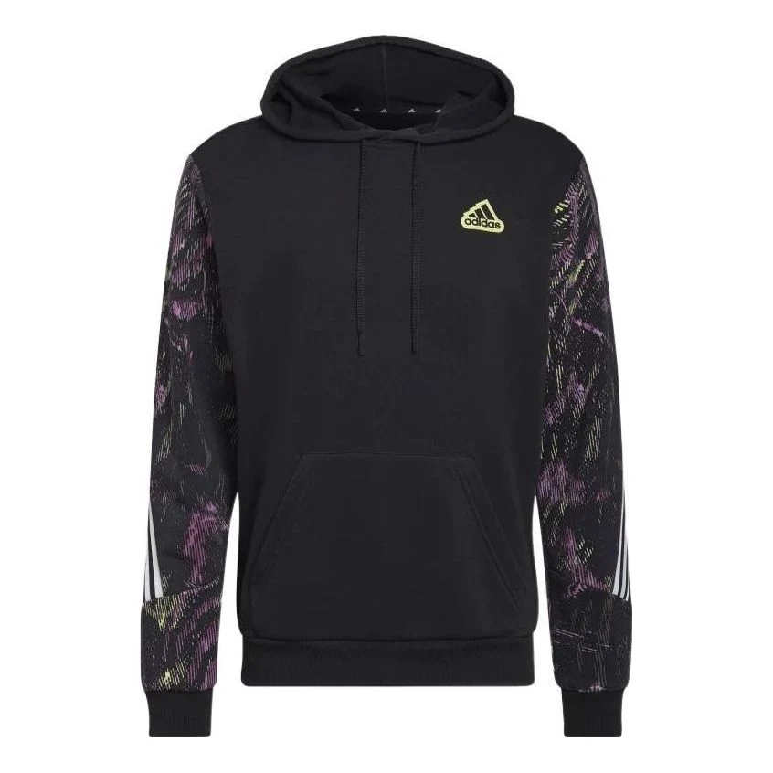 adidas Logo hooded Long Sleeves Couple Style Black HU0255