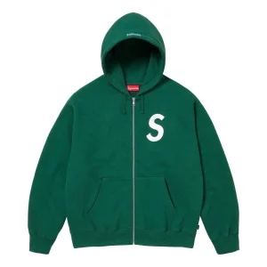 Supreme FW23 Week3 S Logo Zip Up Hooded Sweatshirt Jacket 'Green' SUP-FW23-071