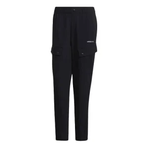 Men's adidas neo Side Pocket Loose Casual Joggers/Pants/Trousers Black HG6591