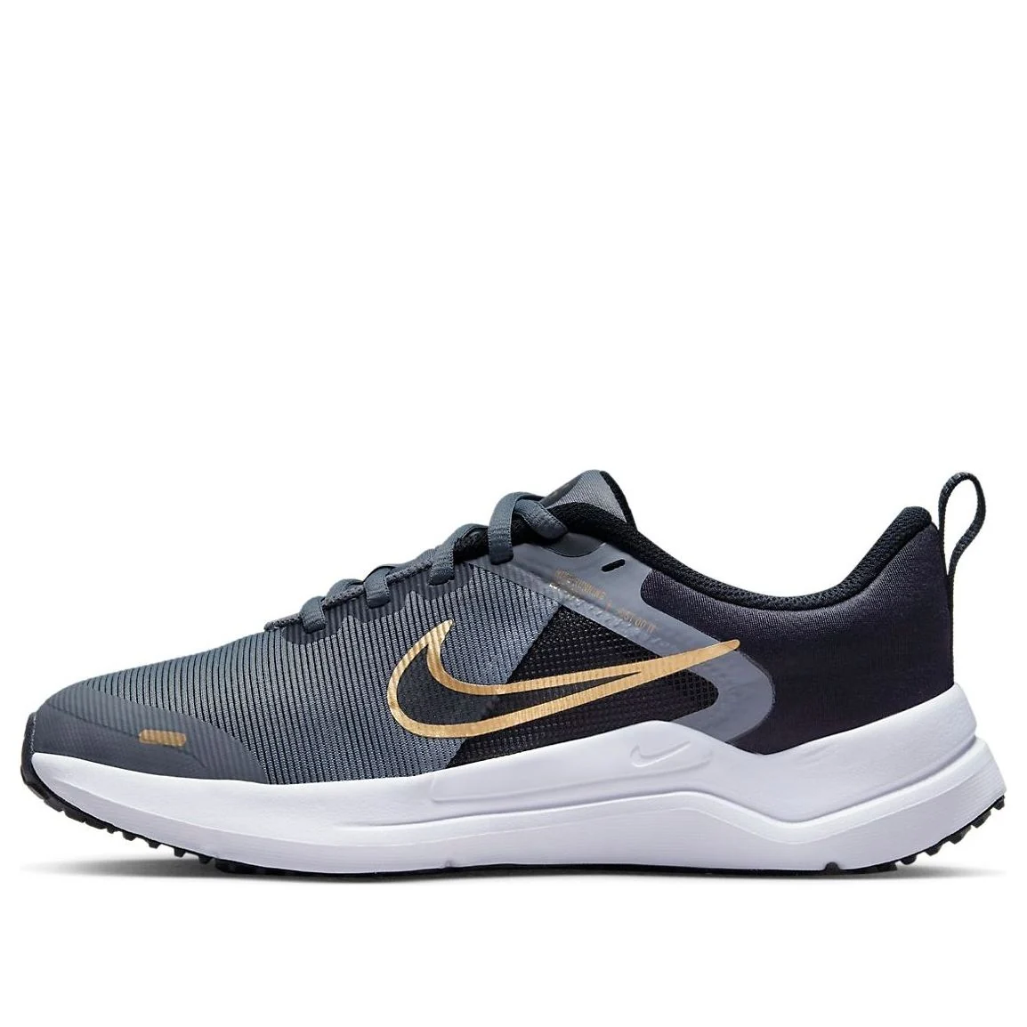(GS) Nike Downshifter 12 'Cool Grey Metallic Gold' DM4194-005