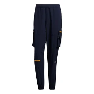 Men's adidas originals Adv Pants 1 Contrasting Colors Zipper Bundle Feet Sports Pants/Trousers/Joggers Legendary Ink Blue H46706