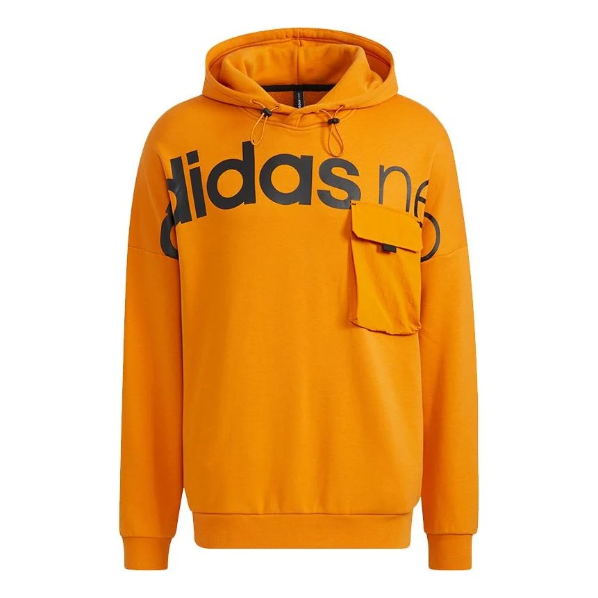Men's adidas neo Ard Hdy Large Logo Printing Orange HG1607