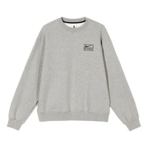 Nike x Stussy NRG BR Crew Fleece 'Grey' CT4311-063