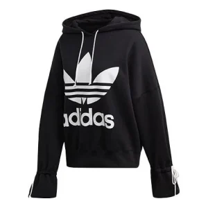 (WMNS) adidas originals Sports Fleece Lined Loose Black EC1897