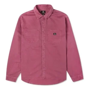 Converse Twill Long Sleeve Button Down Asia Sizing 'Berry' 10022012-A04