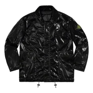 Supreme x Stone Island New Silk Light Jacket 'Black' SUP-SS19-417
