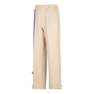 PUMA Team Badge Straight-leg Pants 'Beige' 677376-67