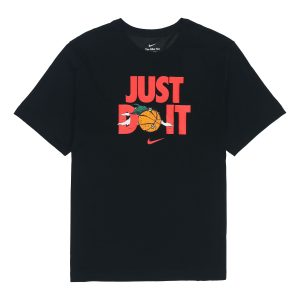 Nike Just Do It Alphabet Printing Round Neck Short Sleeve Black DV1213-010