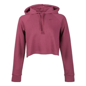 (WMNS) Nike Sportswear Ribbed Hoodie 'Purple Red' CJ2664-528