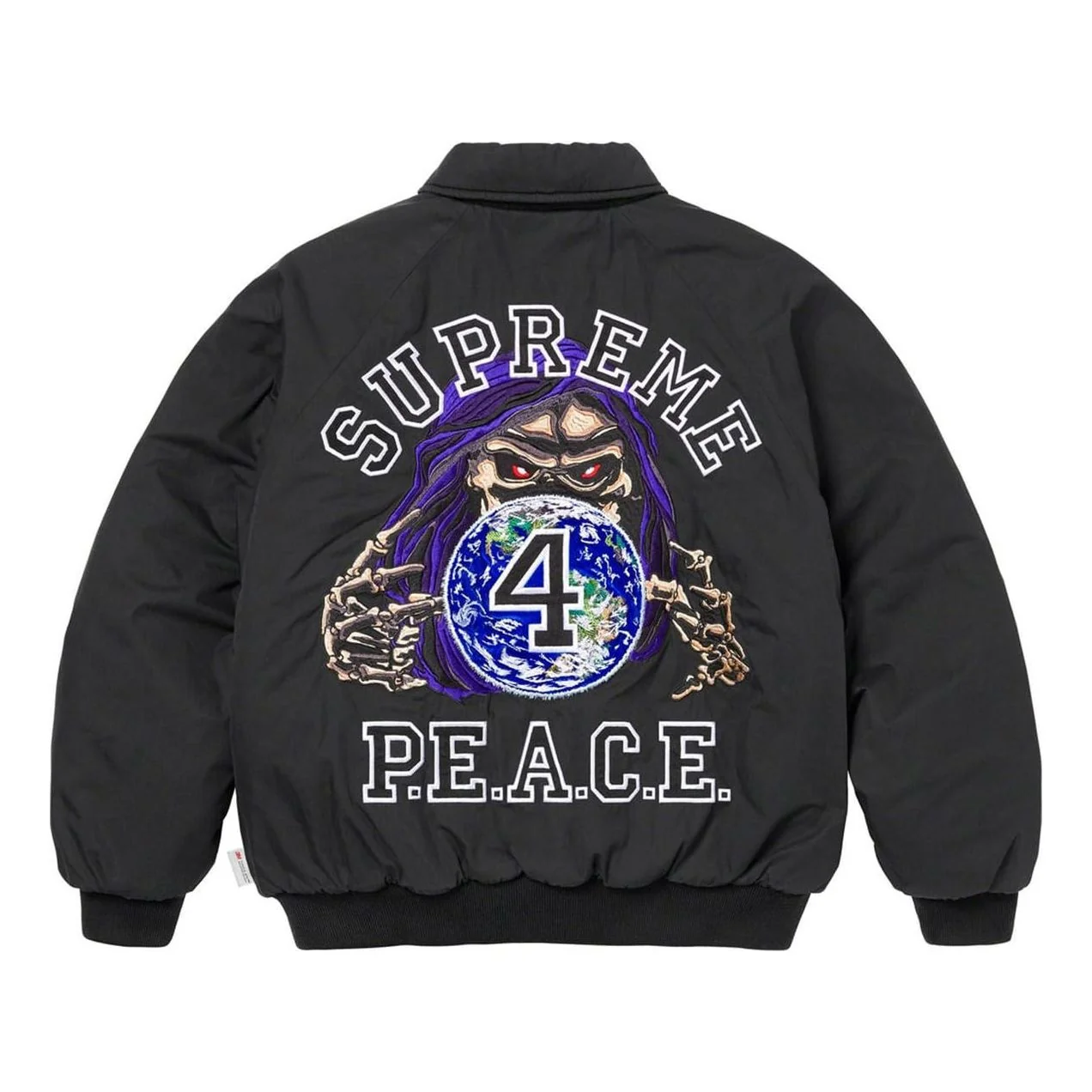 Supreme FW23 FW23 Week11 Peace Embroiderd Work Jacket 'Black' SUP-FW23-182