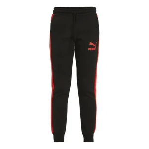 PUMA Iconic T7 Logo Printed sweatpants Men's Black 531381-51