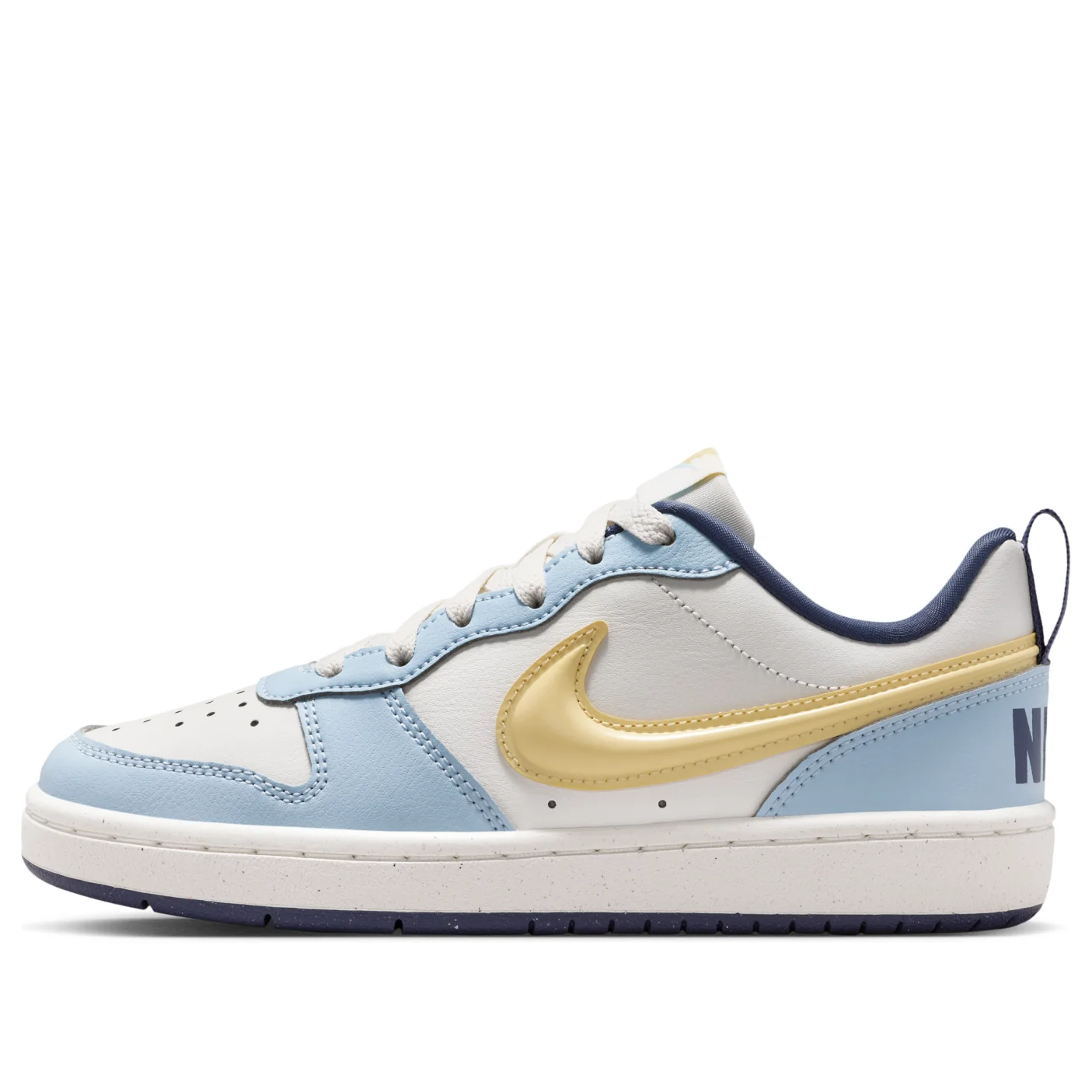 (GS) Nike Court Borough Low Recraft 'Sail Soft Yellow Celestine Blue' IM6698-171