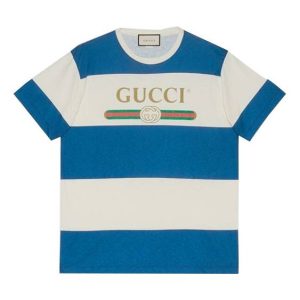 Gucci SS20 Blue White Wide Stripe Male Blue 604176-XJB6V-9230