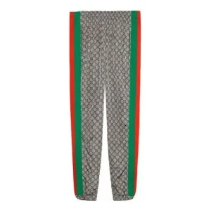 Gucci GG Supreme Print Web Sweat Pants 'Grey' 545609-XJAFX-4350