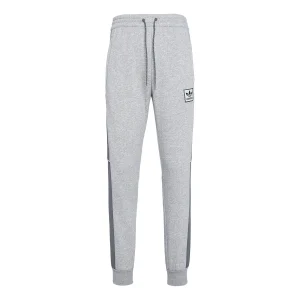 adidas originals Casual Logo Solid Color Sports Bundle Feet Pants Gray GU9421