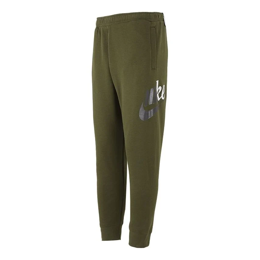Men's Nike Fleece Lined Stay Warm Bundle Feet Sports Pants/Trousers/Joggers Olive DD5024-326