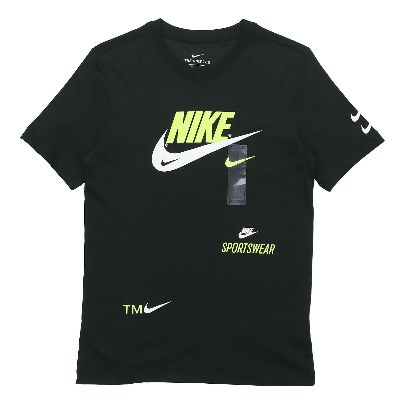 Nike Alphabet Logo Sports Short Sleeve Black CU0079-010