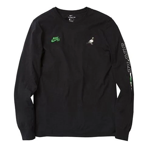 Nike x Staple Crossover Printing Embroidered Round Neck Pullover Black 1911C10048