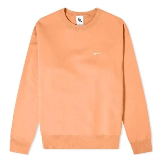 Men's Nike Embroidered Logo Round Neck Long Sleeves Orange CV0554-863