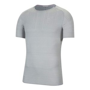 Nike Techknit Ultra Casual Sports Round Neck Short Sleeve light grey CJ5345-084